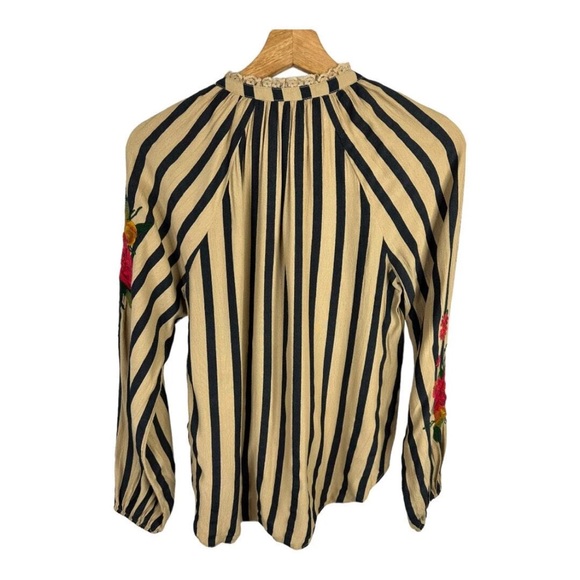 Anthropologie Embroidered Long Sleeve Top - Picture 3 of 9